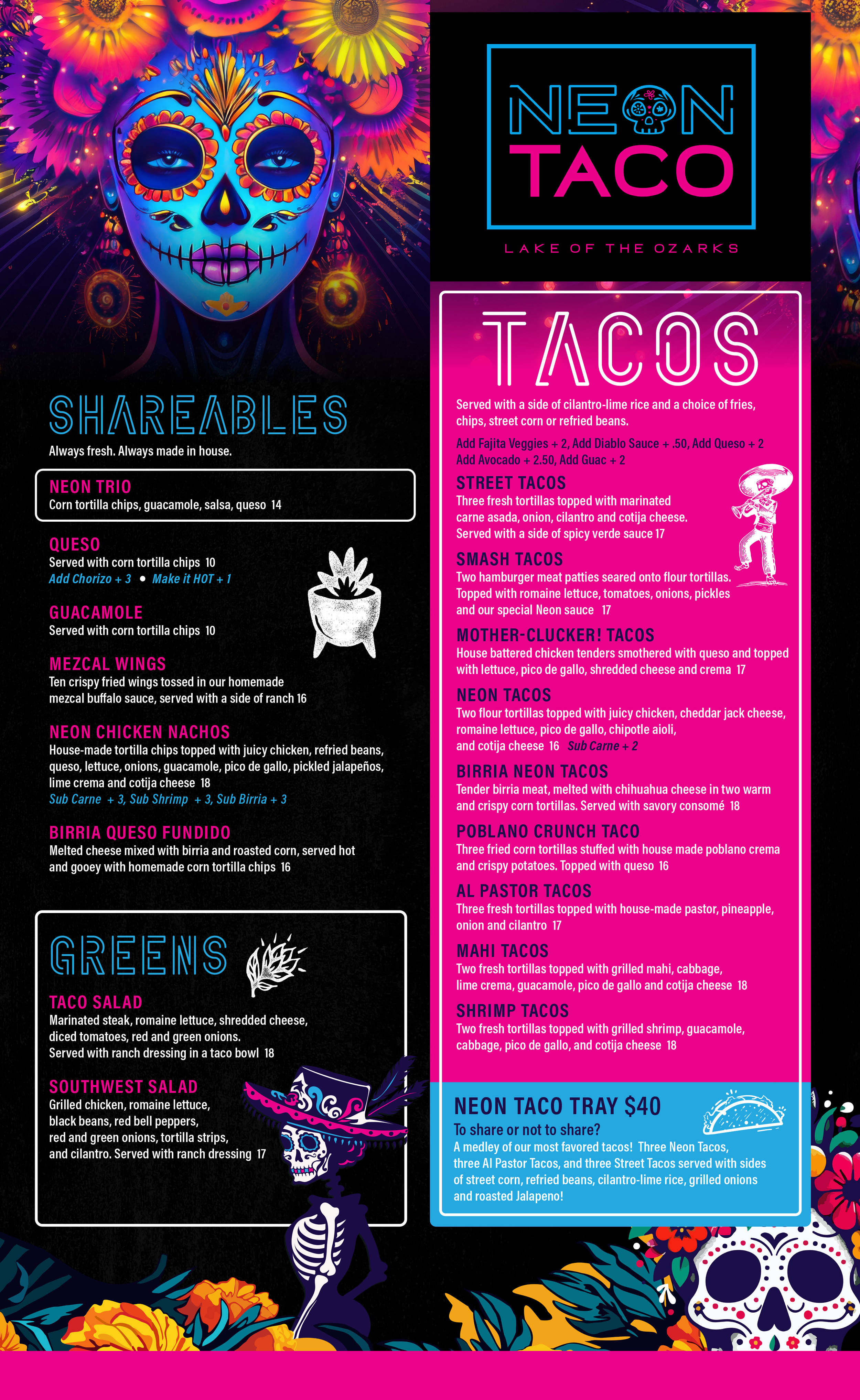 Menu — Neon Taco